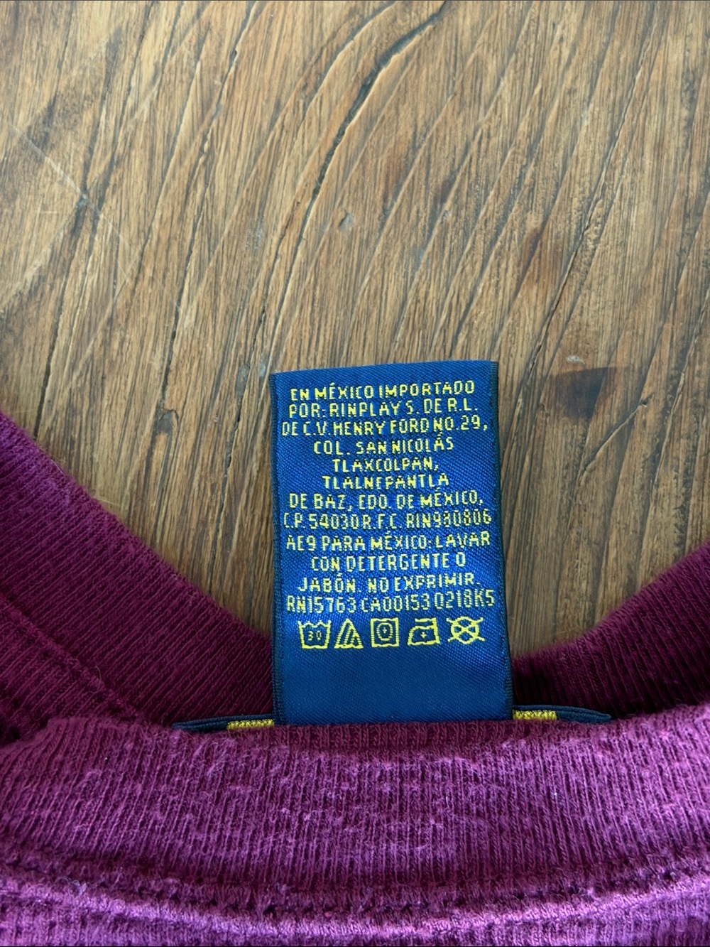 Polo Ralph Lauren Waffle Knit Thermal Shirt Maroon Navy Pony Logo L - Picture 8 of 10